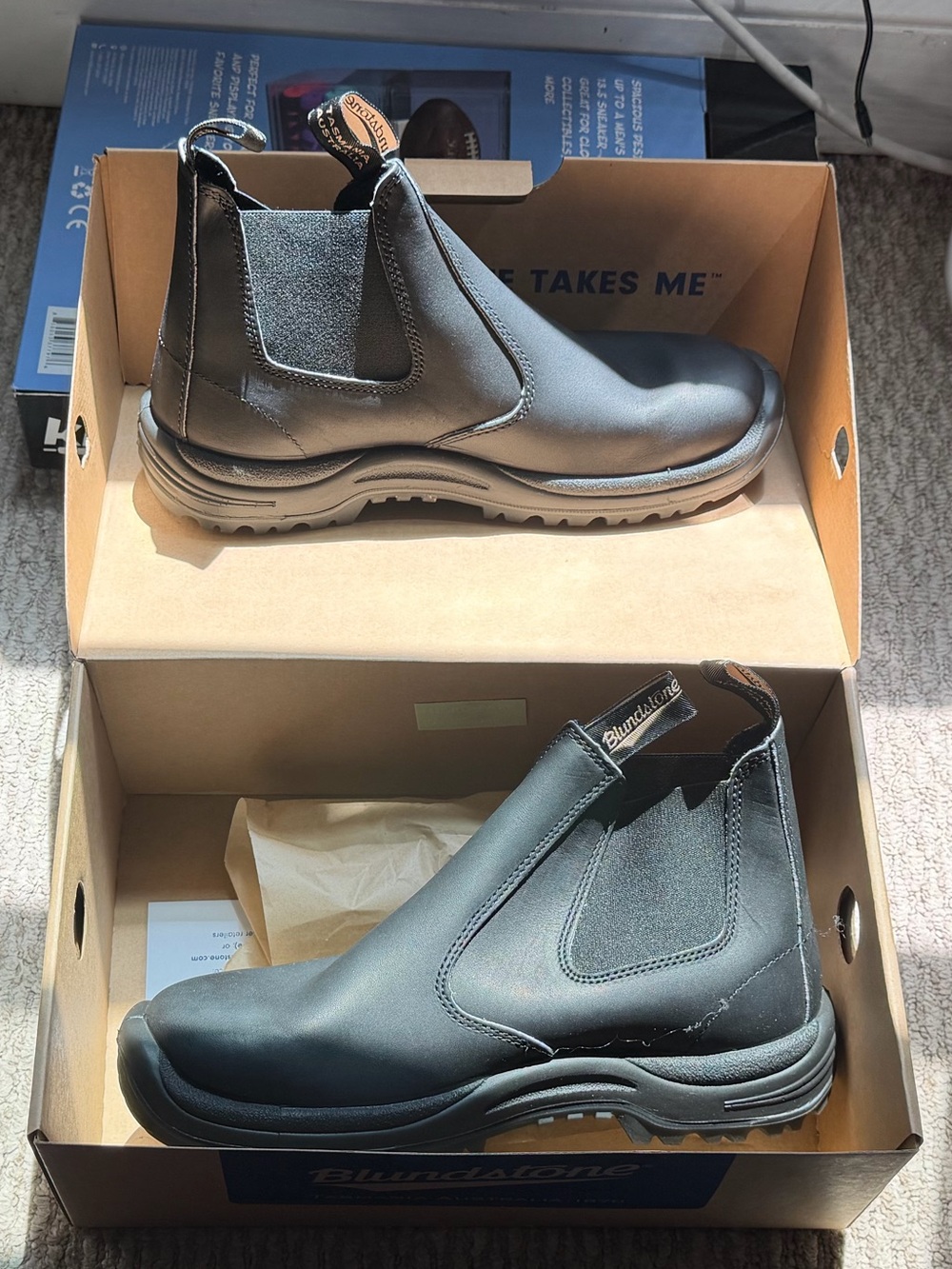 Blundstone 491 Chelsea Boots Black Leather Mens 10 New in Box
